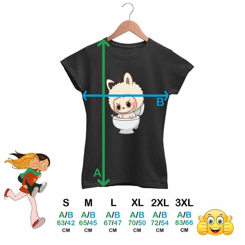 Fashion, accesorii si bijuterii - Femei - Imbracaminte femei - Tricouri si topuri femei - Tricou Femei Labubu Skibidi Toilet, negru, marime S - Infinity.ro