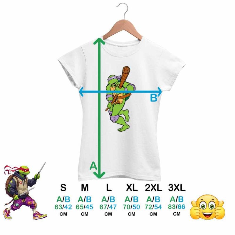 Fashion, accesorii si bijuterii - Femei - Imbracaminte femei - Tricouri si topuri femei - Tricou Femei Testoasele Ninja Donatello Bat, alb, marime S - Infinity.ro