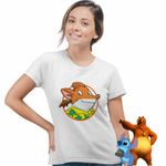 Fashion, accesorii si bijuterii - Femei - Imbracaminte femei - Tricouri si topuri femei - Tricou Femei Trap Geronimo Stilton Gazetar, alb, marime 2XL - Infinity.ro