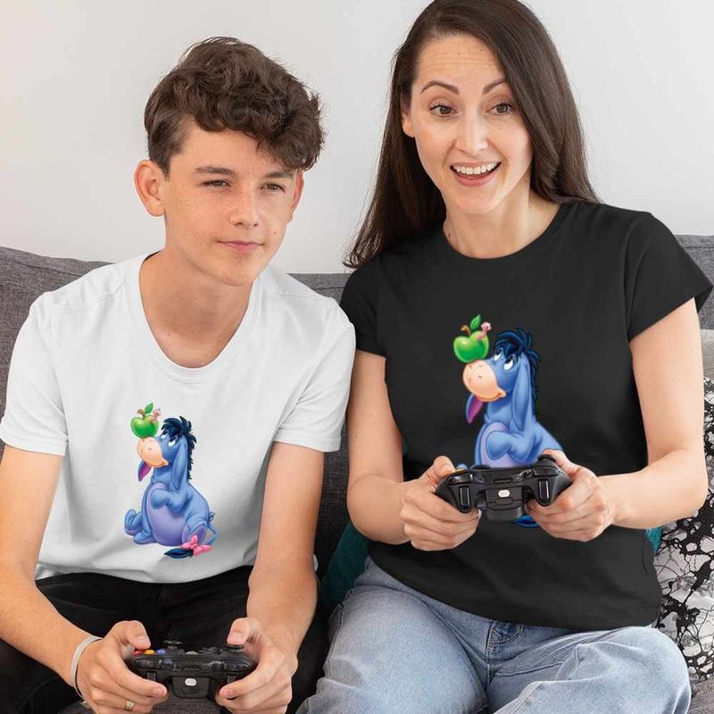 Fashion, accesorii si bijuterii - Femei - Imbracaminte femei - Tricouri si topuri femei - Tricou Femei Magarusul Eeyore Winnie the Pooh Puh, alb, marime 2XL - Infinity.ro