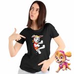 Fashion, accesorii si bijuterii - Femei - Imbracaminte femei - Tricouri si topuri femei - Tricou Femei Paw Patrol Marshall Karate Kung Fu Arte Martiale, negru, marime 2XL - Infinity.ro