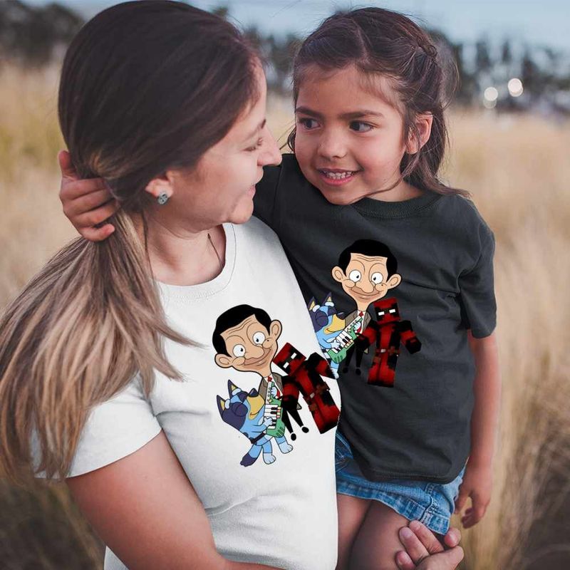 Fashion, accesorii si bijuterii - Femei - Imbracaminte femei - Tricouri si topuri femei - Tricou Femei Mr Bean Bluey Tiktok, negru, marime S - Infinity.ro