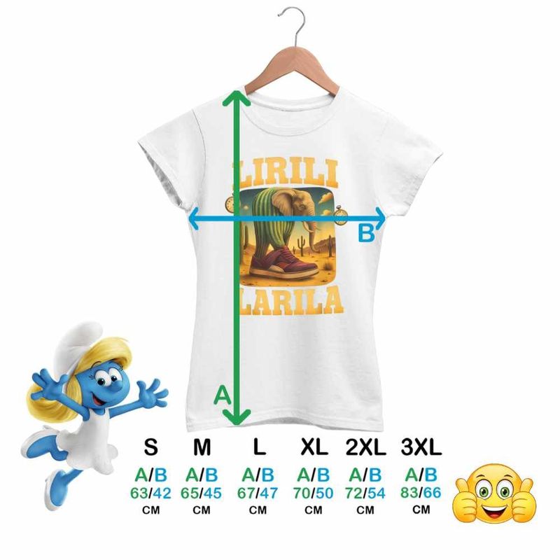 Fashion, accesorii si bijuterii - Femei - Imbracaminte femei - Tricouri si topuri femei - Tricou Femei Lirili Larila Brainrot, alb, marime M - Infinity.ro