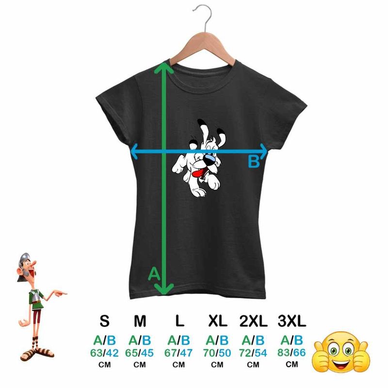 Fashion, accesorii si bijuterii - Femei - Imbracaminte femei - Tricouri si topuri femei - Tricou Femei Dogmatix White Terrier Asterix Obelix, negru, marime S - Infinity.ro