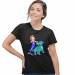 Fashion, accesorii si bijuterii - Femei - Imbracaminte femei - Tricouri si topuri femei - Tricou Femei Sofia Intai Dragon, Sofia the First, negru, marime L - Infinity.ro
