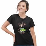 Fashion, accesorii si bijuterii - Femei - Imbracaminte femei - Tricouri si topuri femei - Tricou Femei Talking Tom, negru, marime L - Infinity.ro