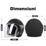 Auto si Moto - Moto - Echipamente protectie moto - Casti moto - Casca moto/scuter unisex, cu vizor, marime universala 55-60cm, neagra - Infinity.ro