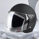 Auto si Moto - Moto - Echipamente protectie moto - Casti moto - Casca moto/scuter unisex, cu vizor, marime universala 55-60cm, neagra - Infinity.ro