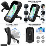 Auto si Moto - Moto - Accesorii moto si consumabile - Suport de telefon, rezistent la apa, pentru Bicicleta/Motocicleta/Scuter/Trotineta, FIXATO, Prindere pe Oglinda, Negru - Infinity.ro