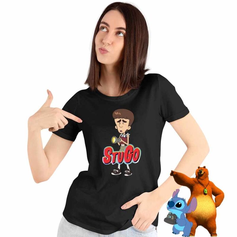 Fashion, accesorii si bijuterii - Femei - Imbracaminte femei - Tricouri si topuri femei - Tricou Femei StuGo Chip Tabara de Vara, negru, marime S - Infinity.ro