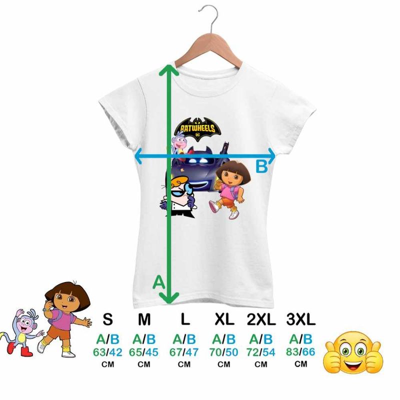 Fashion, accesorii si bijuterii - Femei - Imbracaminte femei - Tricouri si topuri femei - Tricou Femei Dora Exploratoarea Batwheels Dexter, alb, marime 2XL - Infinity.ro