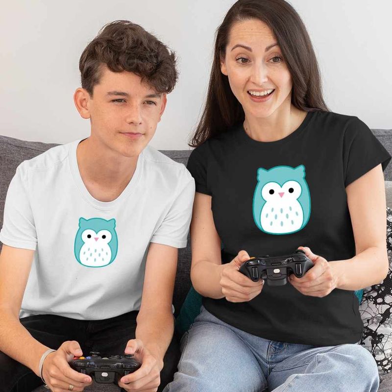Fashion, accesorii si bijuterii - Femei - Imbracaminte femei - Tricouri si topuri femei - Tricou Femei Squishmallows Bufnita Atena, alb, marime XL - Infinity.ro