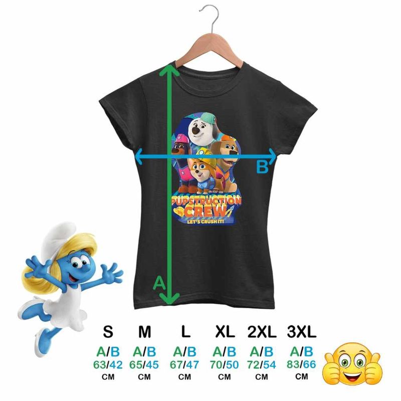 Fashion, accesorii si bijuterii - Femei - Imbracaminte femei - Tricouri si topuri femei - Tricou Femei Pupstruction Crew Catelusi Constructori Junior, negru, marime S - Infinity.ro