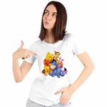 Fashion, accesorii si bijuterii - Femei - Imbracaminte femei - Tricouri si topuri femei - Tricou Femei Ursuletul Winnie the Pooh Familie Puh, alb, marime XL - Infinity.ro