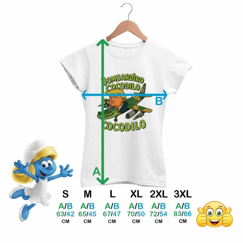 Fashion, accesorii si bijuterii - Femei - Imbracaminte femei - Tricouri si topuri femei - Tricou Femei Cocodilo Donald Trump Brainrot Brain Rot, alb, marime XL - Infinity.ro
