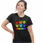 Fashion, accesorii si bijuterii - Femei - Imbracaminte femei - Tricouri si topuri femei - Tricou Femei Sprunki Music Game Mod, negru, marime XL - Infinity.ro