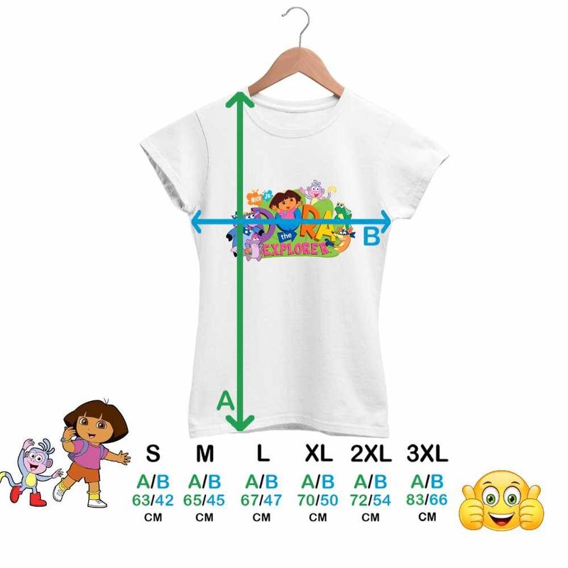 Fashion, accesorii si bijuterii - Femei - Imbracaminte femei - Tricouri si topuri femei - Tricou Femei Dora The Explorer Nick Junior, alb, marime L - Infinity.ro
