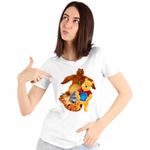 Fashion, accesorii si bijuterii - Femei - Imbracaminte femei - Tricouri si topuri femei - Tricou Femei Grizzy Lemingii Winnie the Pooh, alb, marime L - Infinity.ro
