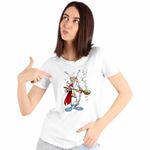 Fashion, accesorii si bijuterii - Femei - Imbracaminte femei - Tricouri si topuri femei - Tricou Femei Getafix Asterix Obelix Cleopatra, alb, marime L - Infinity.ro