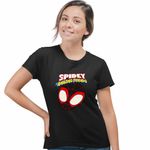 Fashion, accesorii si bijuterii - Femei - Imbracaminte femei - Tricouri si topuri femei - Tricou Femei Spin Paienjenelul Marvel, negru, marime M - Infinity.ro