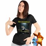 Fashion, accesorii si bijuterii - Femei - Imbracaminte femei - Tricouri si topuri femei - Tricou Femei Don Coccodrillo Italian Meme Brainrot Brain Rot, negru, marime XL - Infinity.ro