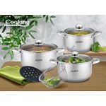 Casa si Gradina - Bucatarie si vesela - Vase pentru gatit - Oale si cratite - Set gatit din inox 8 piese, Victoria, Cooking by Heinner - Infinity.ro