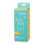 Jucarii, Copii si Bebe - Hrana si alaptare - Biberoane, suzete si accesorii hranire - Biberoane, tetine si accesorii - Biberon de sticla180 ml+2 tetine, U-Grow - Infinity.ro