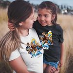 Fashion, accesorii si bijuterii - Femei - Imbracaminte femei - Tricouri si topuri femei - Tricou Femei Alvin Bluey Stich Strumfii Strumfita Trupa Muzicala Chitara, negru, marime 3XL - Infinity.ro
