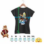 Fashion, accesorii si bijuterii - Femei - Imbracaminte femei - Tricouri si topuri femei - Tricou Femei Alvin Bluey Stich Strumfii Strumfita Trupa Muzicala Chitara, negru, marime 3XL - Infinity.ro