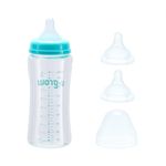 Jucarii, Copii si Bebe - Hrana si alaptare - Biberoane, suzete si accesorii hranire - Biberoane, tetine si accesorii - Biberon de sticla 260 ml+2 tetine extra, U-Grow - Infinity.ro