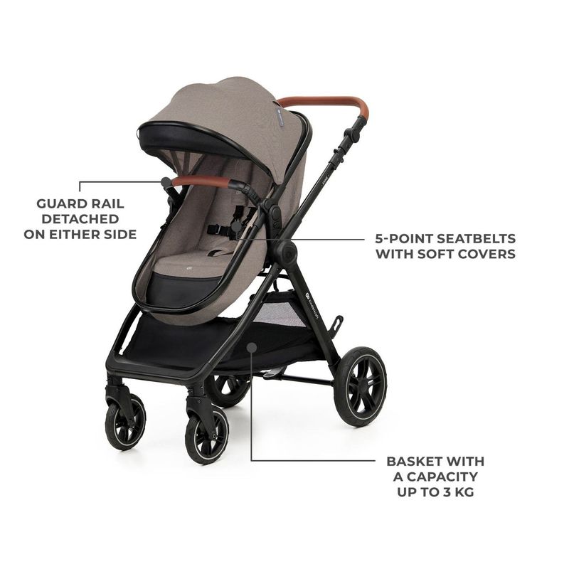 Jucarii, Copii si Bebe - Carucioare si articole de transport - Carucioare - Carucioare sport - Carucior Kinderkraft Esme Pro, 3 in 1, Sand Beige - Infinity.ro