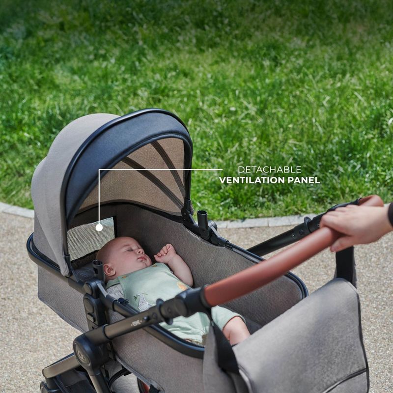 Jucarii, Copii si Bebe - Carucioare si articole de transport - Carucioare - Carucioare sport - Carucior Kinderkraft Esme Pro, 3 in 1, Sand Beige - Infinity.ro