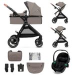 Jucarii, Copii si Bebe - Carucioare si articole de transport - Carucioare - Carucioare sport - Carucior Kinderkraft Esme Pro, 3 in 1, Sand Beige - Infinity.ro