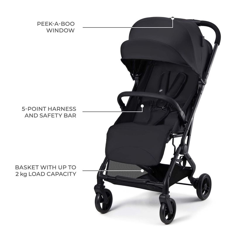 Jucarii, Copii si Bebe - Carucioare si articole de transport - Carucioare - Carucioare sport - Carucior sport Kinderkraft Indy3, Coal Black - Infinity.ro
