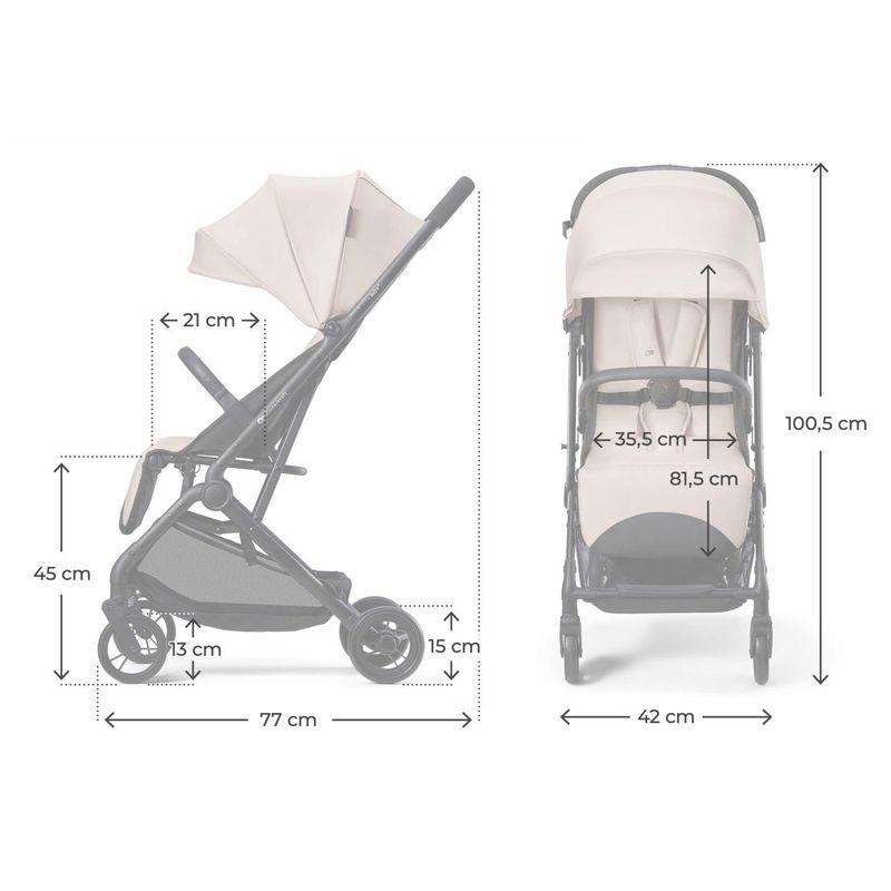 Jucarii, Copii si Bebe - Carucioare si articole de transport - Carucioare - Carucioare sport - Carucior sport Kinderkraft Indy3, Misty Beige - Infinity.ro