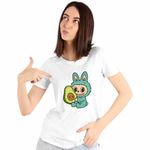 Fashion, accesorii si bijuterii - Femei - Imbracaminte femei - Tricouri si topuri femei - Tricou Femei Labubu Avocado, alb, marime XL - Infinity.ro