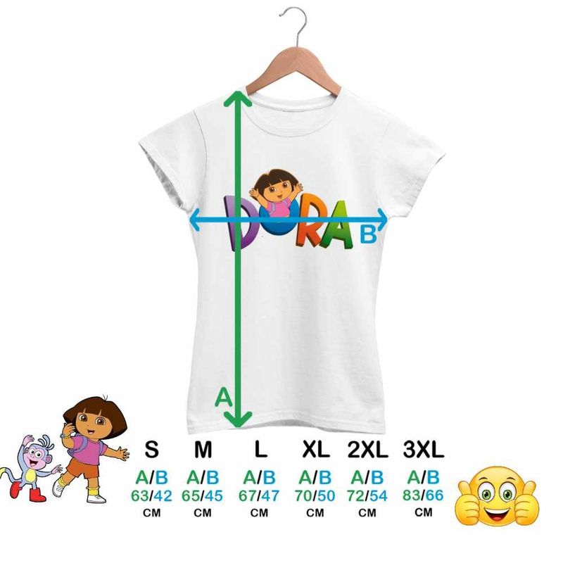 Fashion, accesorii si bijuterii - Femei - Imbracaminte femei - Tricouri si topuri femei - Tricou Femei Desene Animate Dora Exploratoarea Explorer, alb, marime L - Infinity.ro