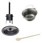 Casa si Gradina - Termice - Sobe, Seminee si accesorii - Sobe - Soba cu ceaun 16 litri, capac, lingura de lemn, Artool - Infinity.ro