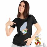 Fashion, accesorii si bijuterii - Femei - Imbracaminte femei - Tricouri si topuri femei - Tricou Femei Obelix Asterix Stanca Cleopatra, negru, marime L - Infinity.ro