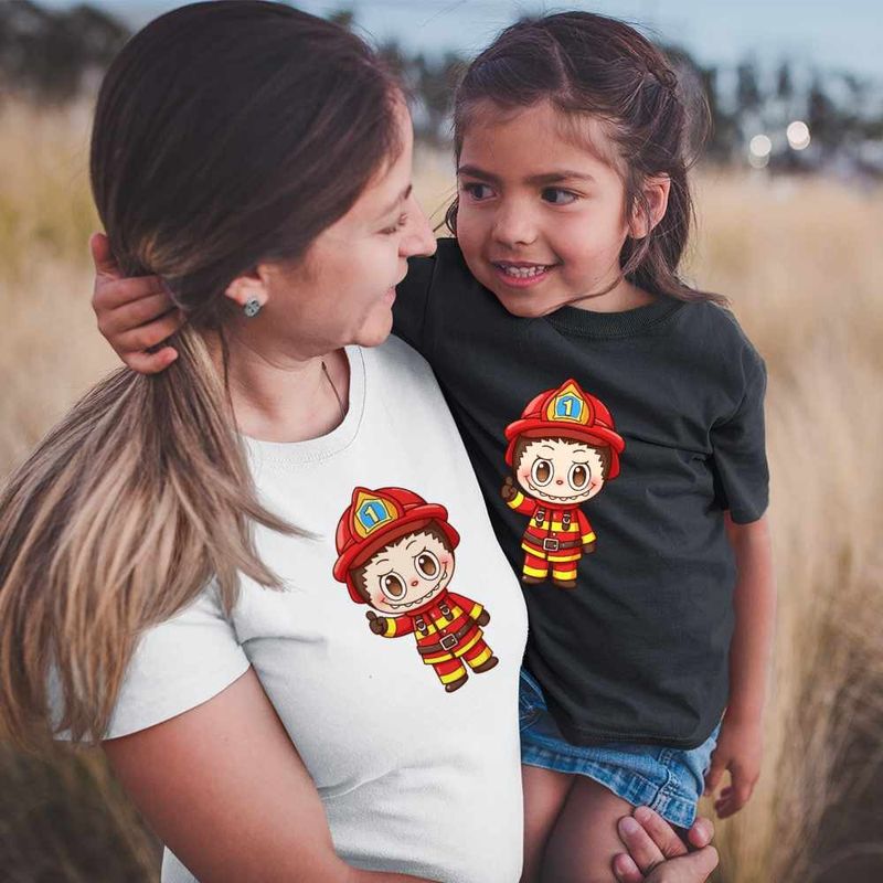 Fashion, accesorii si bijuterii - Femei - Imbracaminte femei - Tricouri si topuri femei - Tricou Femei Labubu Pompier, negru, marime L - Infinity.ro