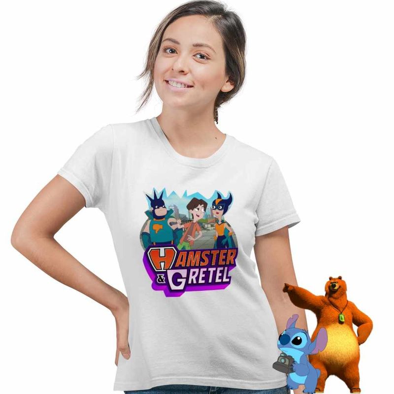 Fashion, accesorii si bijuterii - Femei - Imbracaminte femei - Tricouri si topuri femei - Tricou Femei Kevin Grant Gomez Hamster Gretel, alb, marime XL - Infinity.ro