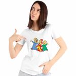 Fashion, accesorii si bijuterii - Femei - Imbracaminte femei - Tricouri si topuri femei - Tricou Femei Alvin Aventuri Alvinnn Veveritele, alb, marime L - Infinity.ro