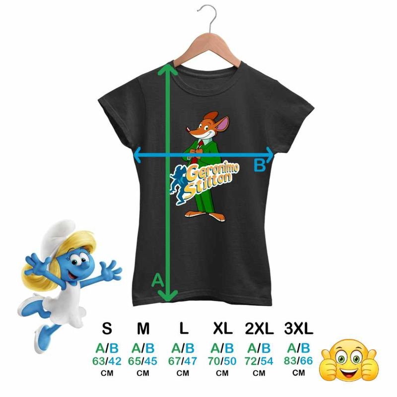 Fashion, accesorii si bijuterii - Femei - Imbracaminte femei - Tricouri si topuri femei - Tricou Femei Geronimo Stilton Desene Animate Ziarist, negru, marime L - Infinity.ro