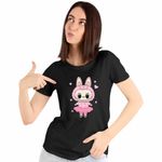 Fashion, accesorii si bijuterii - Femei - Imbracaminte femei - Tricouri si topuri femei - Tricou Femei Labubu Balerina Balet, negru, marime L - Infinity.ro