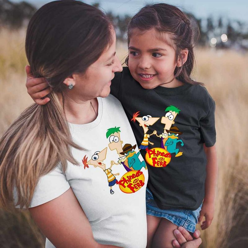 Fashion, accesorii si bijuterii - Femei - Imbracaminte femei - Tricouri si topuri femei - Tricou Femei Phineas Ferb Perry Pineas Fineas, negru, marime XL - Infinity.ro