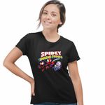 Fashion, accesorii si bijuterii - Femei - Imbracaminte femei - Tricouri si topuri femei - Tricou Femei Spin Paienjenel Fantoma Paianjen Spidey, negru, marime L - Infinity.ro