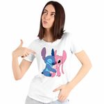 Fashion, accesorii si bijuterii - Femei - Imbracaminte femei - Tricouri si topuri femei - Tricou Femei Stitch Angel Hug Valentines Day Dragobete, alb, marime 3XL - Infinity.ro