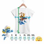 Fashion, accesorii si bijuterii - Femei - Imbracaminte femei - Tricouri si topuri femei - Tricou Femei Tigger Tralalero Tralala Stitch Tigru Rechin, alb, marime S - Infinity.ro
