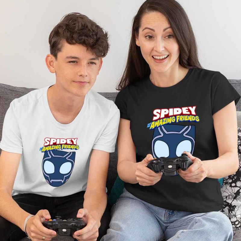 Fashion, accesorii si bijuterii - Femei - Imbracaminte femei - Tricouri si topuri femei - Tricou Femei Pantera Neagra Paienjenel, alb, marime L - Infinity.ro