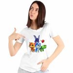 Fashion, accesorii si bijuterii - Femei - Imbracaminte femei - Tricouri si topuri femei - Tricou Femei Robogobo All Gang, alb, marime L - Infinity.ro